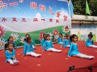 舞蹈班表演的《小小舞蹈家》，她們表演的都是基本功