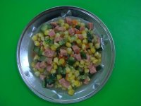 彩色三?。ㄓ衩S瓜火腿胡蘿卜）