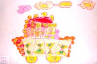 幼兒美術(shù)展（一輛花汽車(chē)）
